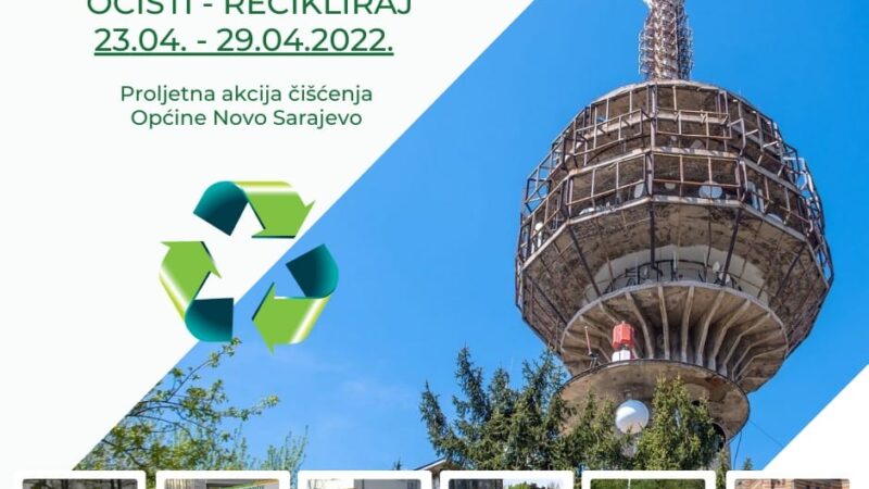 Od 23. do 29. aprila proljetna akcija prikupljanja kabastog i odvojenog otpada na području Novog Sarajeva