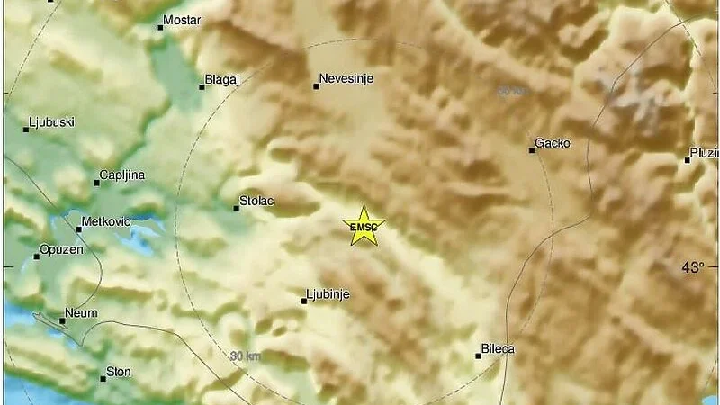 Novi snažniji zemljotres u Hercegovini, epicentar ponovo kod Stoca