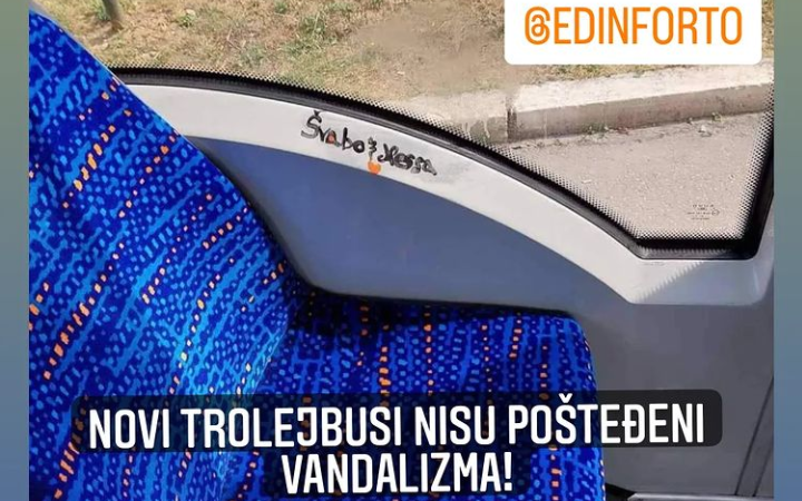 Ni novi sarajevski trolejbusi nisu pošteđeni vandalizma