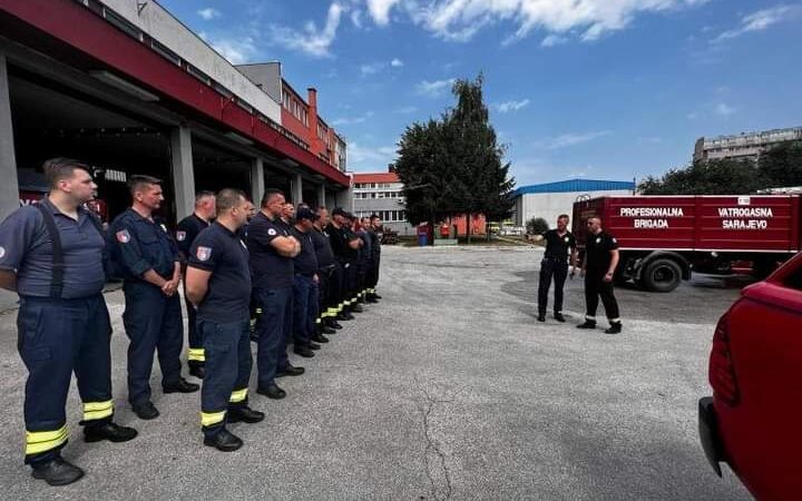 Sarajevski vatrogasci ponovo pomažu gasiti požar na Blidinju