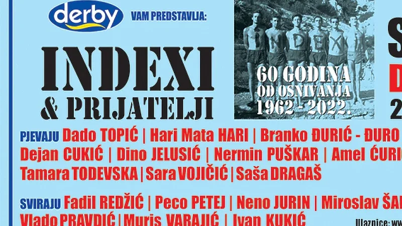 Indexi i prijatelji obilježavaju 60. godišnjicu u Sarajevu