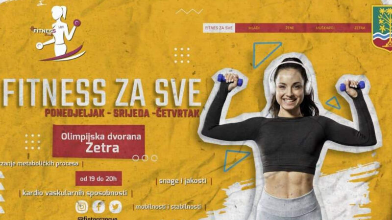 Fitness za sve: Besplatno vježbanje za sve građane tri puta sedmično