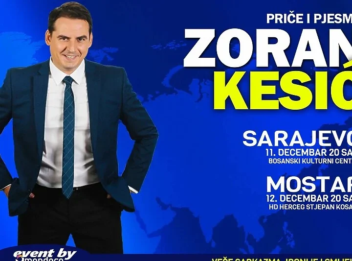 Zoran Kesić 11. decembra ponovo nastupa u Sarajevu, a dan poslije je premijerno u Mostaru