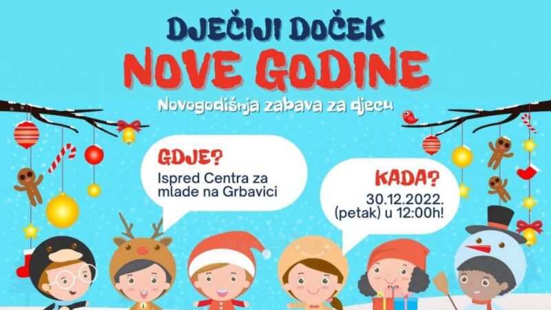 Dječiji doček Nove godine 30.12. u 12:00 sati