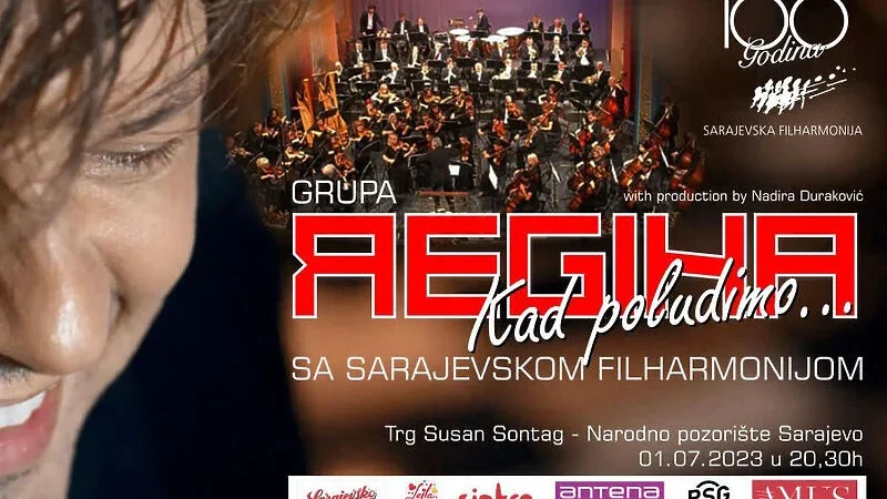 Grupa Regina 1. jula će održati koncert na trgu ispred Narodnog pozorišta u Sarajevu