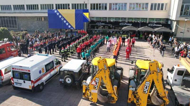 Na Stojčevcu uspješno održana pokazna vježba civilne zaštite Općine Ilidža, organizovana i smotra