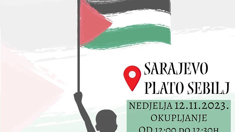 U Sarajevu u nedjelju novi skup podrške palestinskom narodu u Gazi