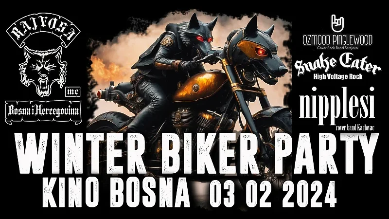 Rajvosa MC organizuje Winter Biker Party u Kinu Bosna