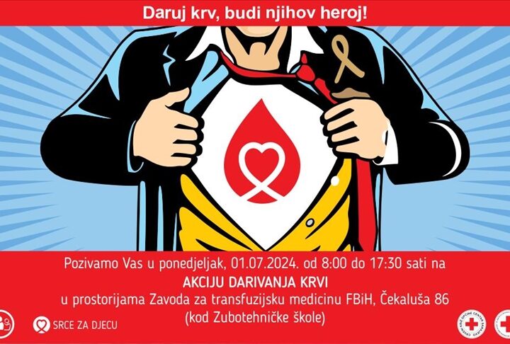 Iz Udruženja “Srce za djecu oboljelu od raka“ pozivaju na akciju darivanja krvi