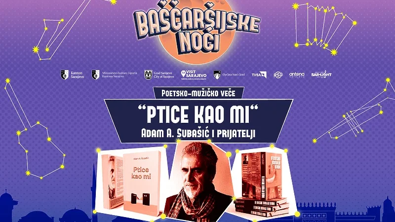 Poetsko-muzičko veče ”Ptice kao mi – Adam Subašić i prijatelji” u utorak u BKC-u