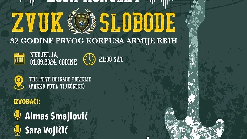 Rock koncertom “Zvuk slobode” biće obilježene 32 godine od osnivanja Prvog korpusa Armije RBiH