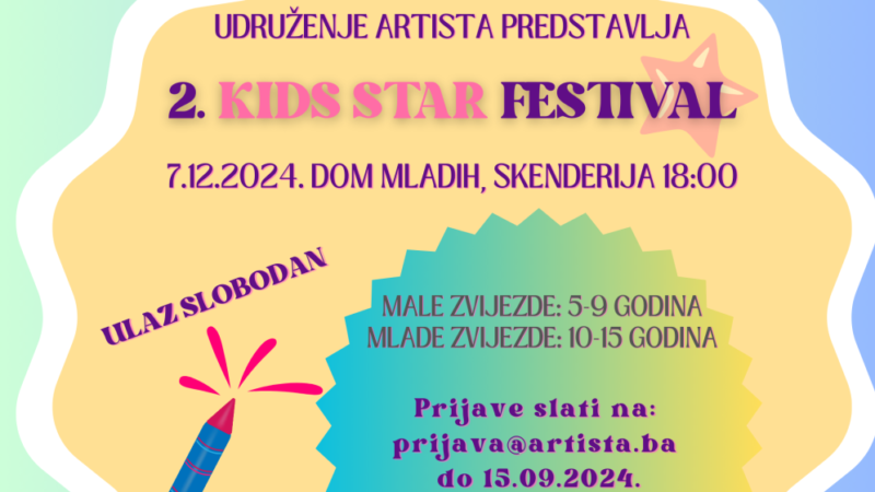 Otvorene prijave za 2. međunarodni festival dječije muzike Kids Star 2024.