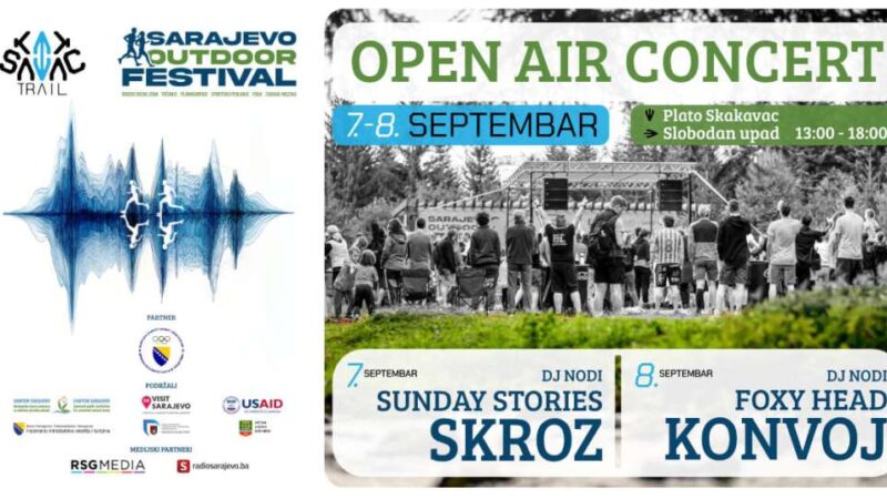 Sarajevo Outdoor Festival na Skakavcu 7. i 8. septembra