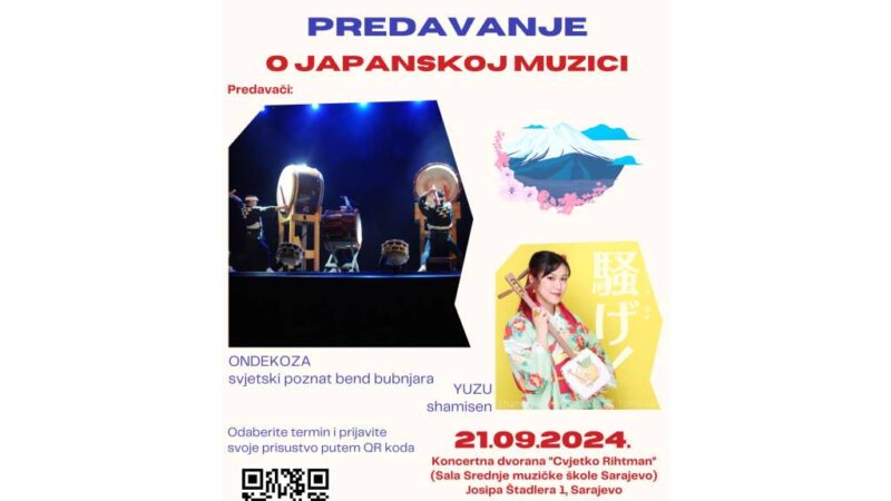 Ambasada Japana organizuje predavanje japanskih muzičara Ondekoza i Yuzu