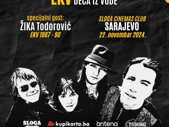 Koncert EKV Tribute sa Žikom Todorovićem 22. novembra u klubu Sloga u Sarajevu