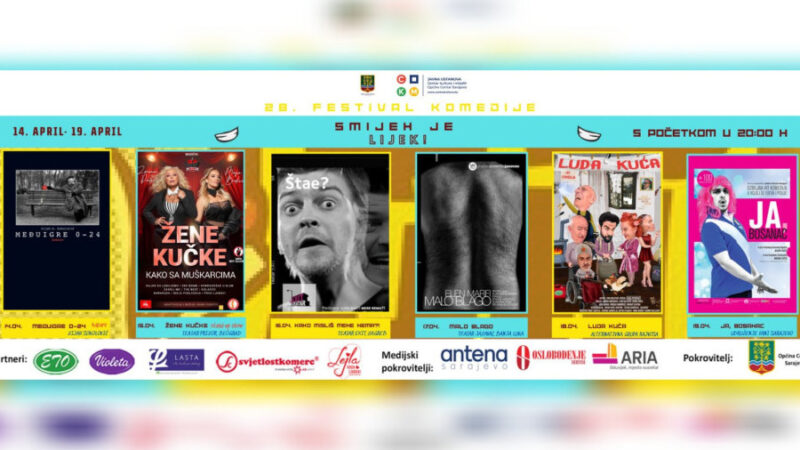U aprilu počinje 28. festival komedije “Smijeh je lijek”