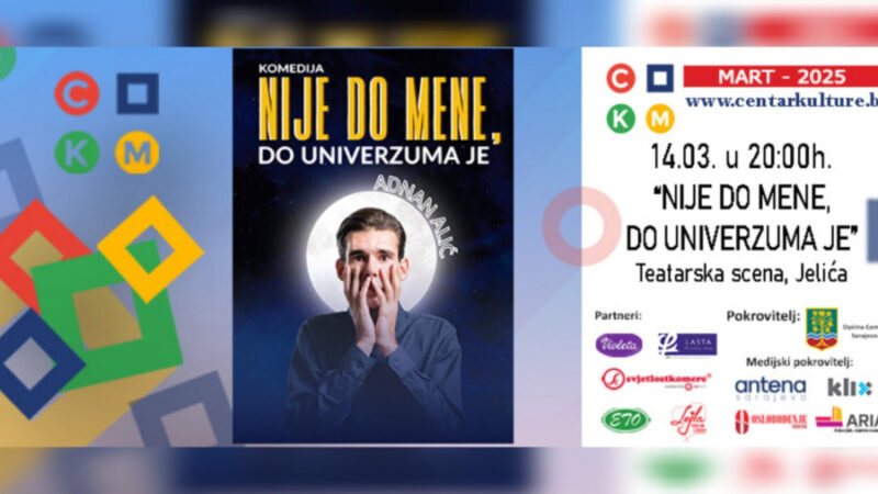 Komedija “Nije do mene, do Univerzuma je” 14. marta u Jelićevoj