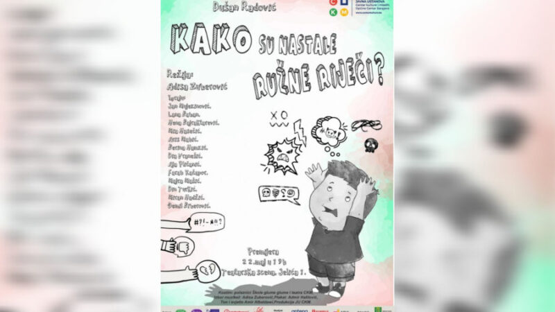 Sutra premijera predstave “Kako su nastale ružne riječi?”