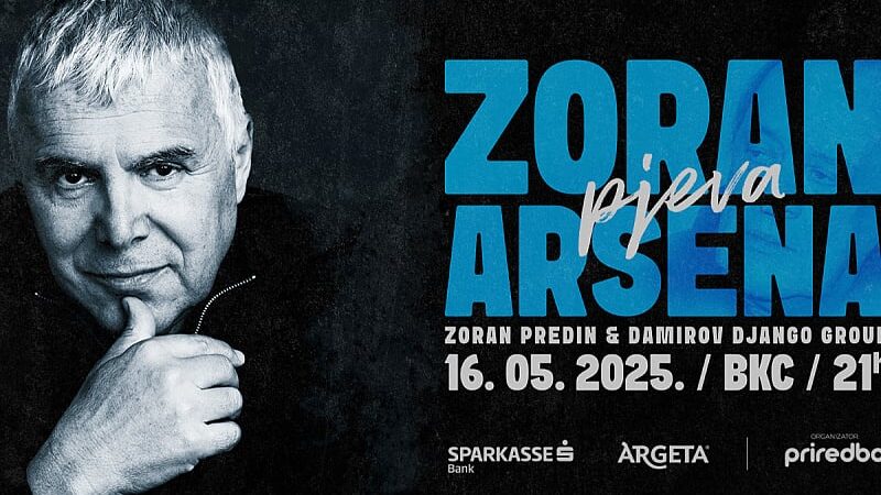 Zoran Predin ponovo pjeva Arsena: Koncert 16. maja u Sarajevu