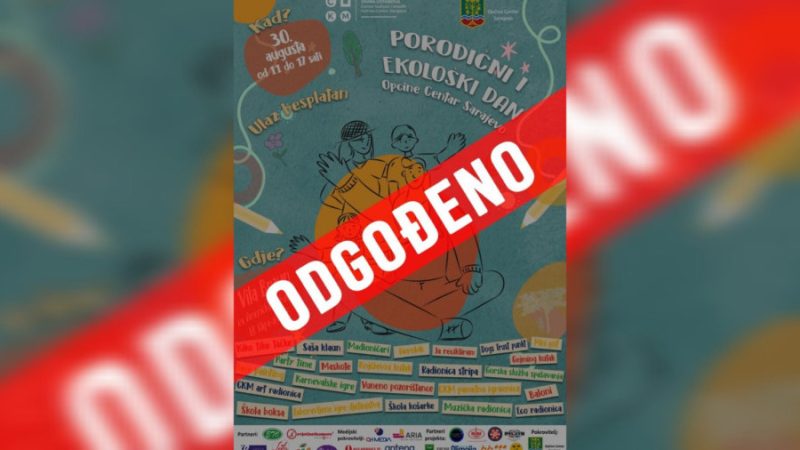 Odgođeno održavanje Porodičnog i ekološkog dana ispred Vile Braun