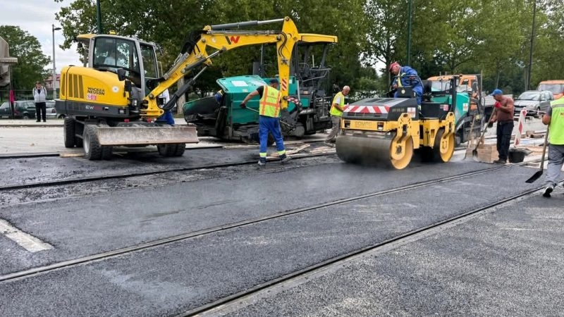 U okviru izgradnje tramvajske pruge: Počelo asfaltiranje kružnog toka u Sokolović Koloniji
