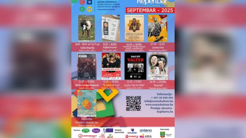 CKM: Kulturna dešavanja u mjesecu septembru